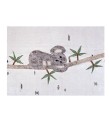 5'2x7'5 koala patterned carpet , custom handmade work , hemp rug , unique beauty , decoration work , custom made to order , 160x230 cm