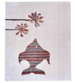 5'5x7'4 fish pattern carpet , custom handmade work , hemp rug , unique beauty , decoration work , custom made to order , 170x227 cm