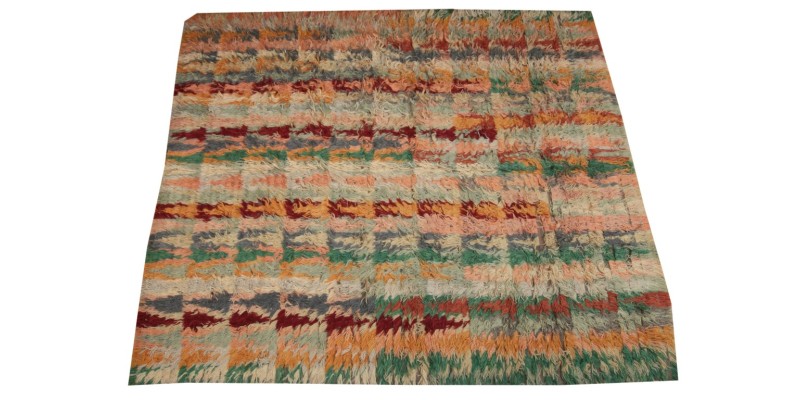 8.10 X 10.4 Ft.. 270x315 cm Modern Carpet, Turkish Shaggy Tulu rug