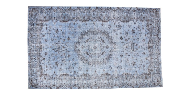 6 X 9 Feet . Blue Color Vintage Rug , PErfect Madallion Pattern Rug , Turkish Hand KNotted Antique Rug , No Repeair Perfect Condition