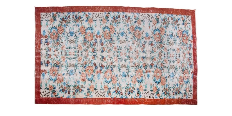 5 X 9 Ft.. 155x275 cm This one Mid-Country Rug , Flower Design Rug , Kitchen Rug 