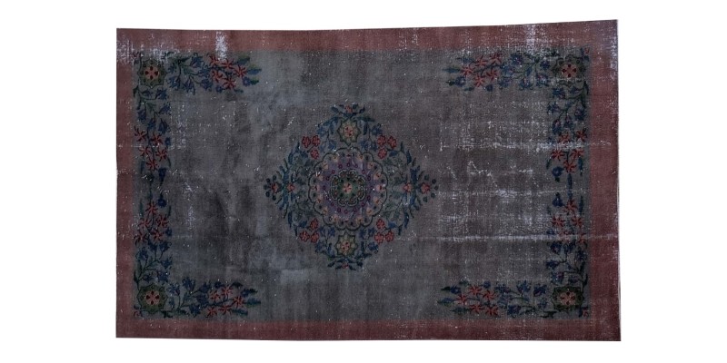 4.8 X 9Ft..140X275 Cm  Florar Madellion PAttern Rug , Multi Color Vintage Rug , Turkish Hand KNotted Rug , No Repeair Perfect Condition 