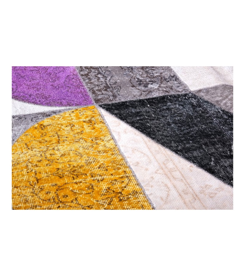 5'7x7'77 Geometric Custom Carpet , andmade work ,handmade wool rug , unique beauty , decoration work , custom made to order , 174x237 cm