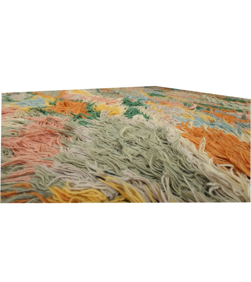 6.11 X 10 Ft.. 210x305 cm Pastel Colors high Pile Designer rug 