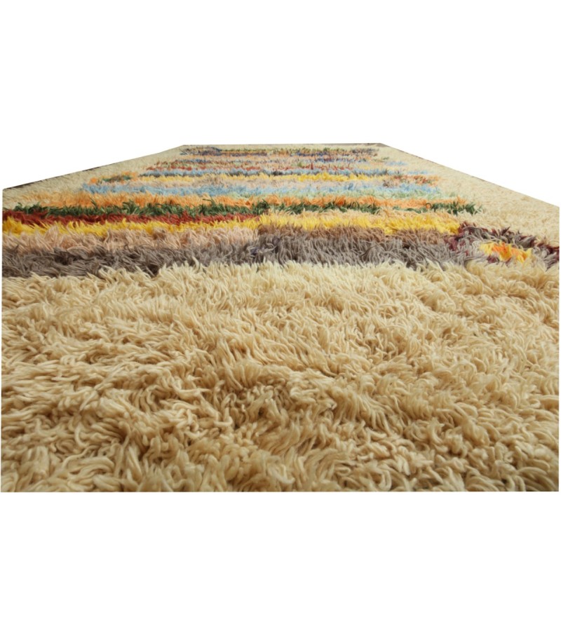 6.11 X 10 Ft.. 210x305 cm  Designer Colorful Curly Pile rug