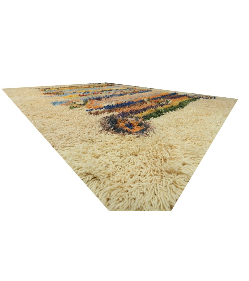 6.11 X 10 Ft.. 210x305 cm  Designer Colorful Curly Pile rug