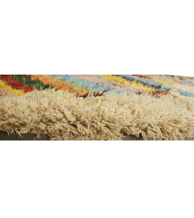 6.11 X 10 Ft.. 210x305 cm  Designer Colorful Curly Pile rug