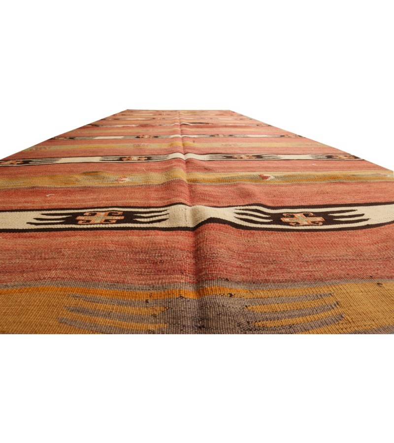 4.3 X 8.6 Ft..  130x260 cm Antique Kilim Rug