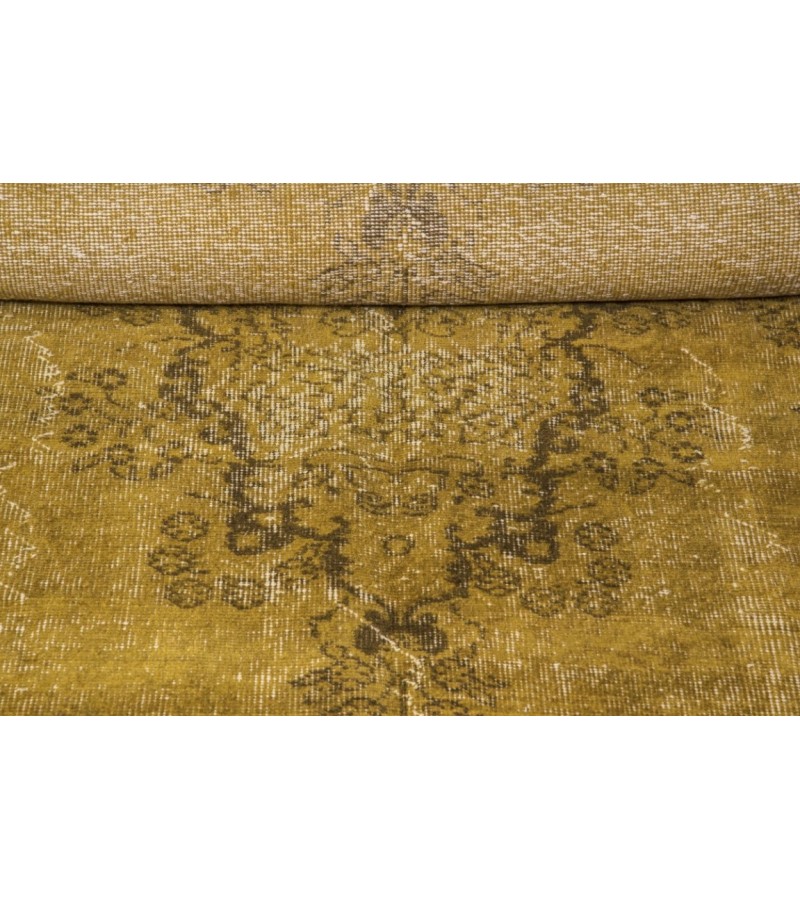 5.10 x 9.10 Ft..   178x300 cm Large Medallion Deco yellow Area Rug