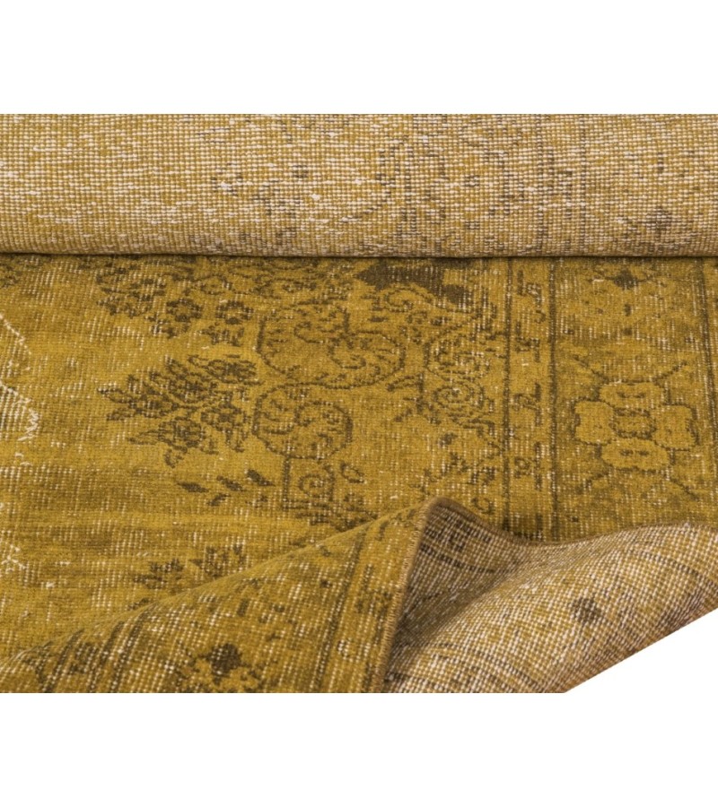 5.10 x 9.10 Ft..   178x300 cm Large Medallion Deco yellow Area Rug