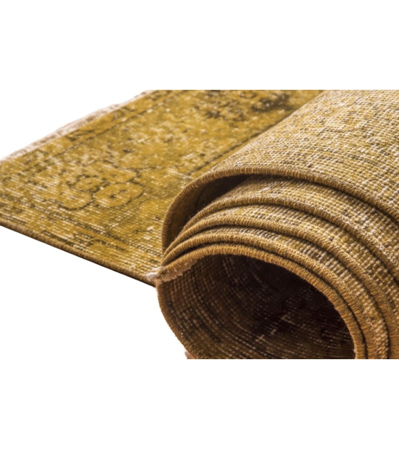 5.10 x 9.10 Ft..   178x300 cm Large Medallion Deco yellow Area Rug