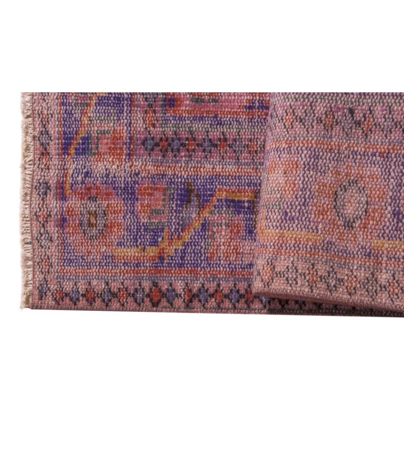 Super Faded Vintage Carpet, Faded Oriental Rug Runner