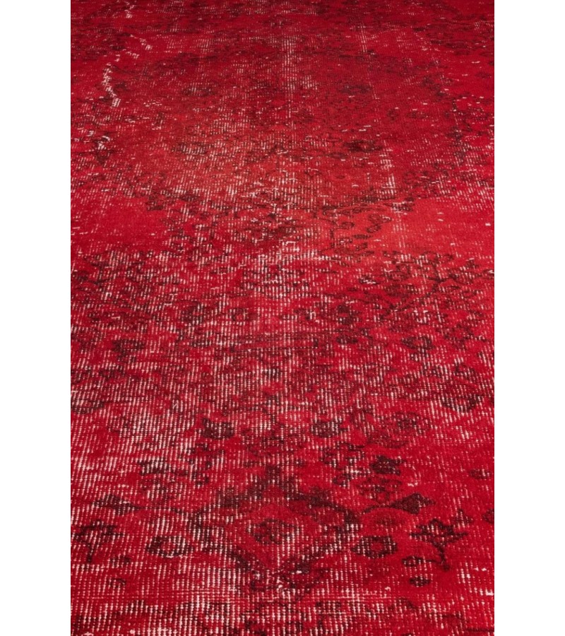 5.6 X 8.8 Ft.. 171x268 cm Red Vintage Carpet , Kitchen rug
