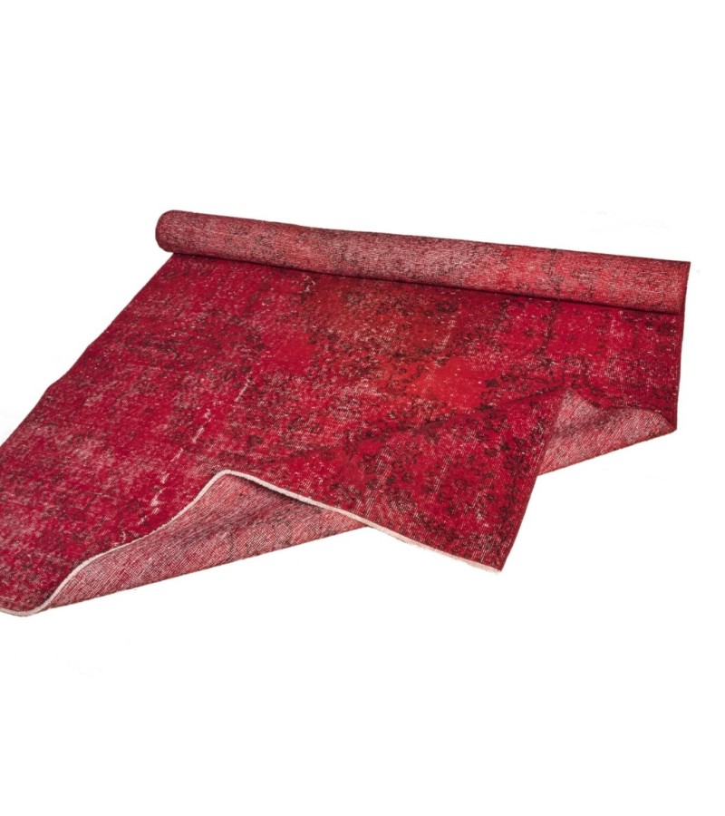 5.6 X 8.8 Ft.. 171x268 cm Red Vintage Carpet , Kitchen rug