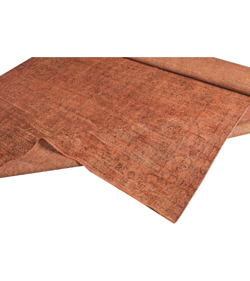 8.1 X 11.8 Ft 250x360 CM  Orange Turkish Area Rug Large Living Room rug