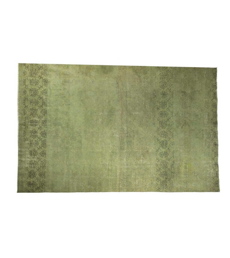 6.2 X 9.8 Ft 190x300 CM Green Bedroom Rug , Living Room rug , Turkish Area Rug