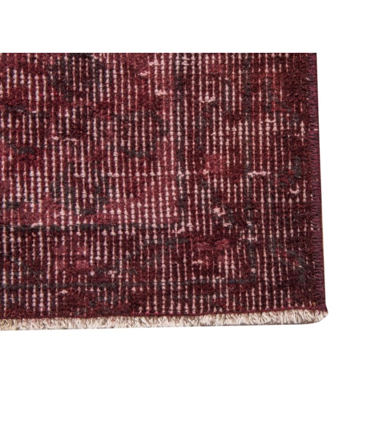 6.6' X 10.1' Ft 203x310 CM  Red Vintage Rug , Turkish Area Rug , Hand Knotted Rug , Kitchen Rug , Office Rug .