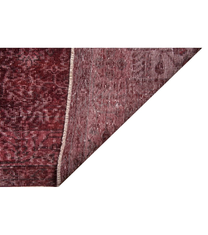 6.6' X 10.1' Ft 203x310 CM  Red Vintage Rug , Turkish Area Rug , Hand Knotted Rug , Kitchen Rug , Office Rug .