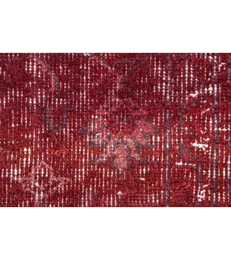 6.6' X 10.1' Ft 203x310 CM  Red Vintage Rug , Turkish Area Rug , Hand Knotted Rug , Kitchen Rug , Office Rug .