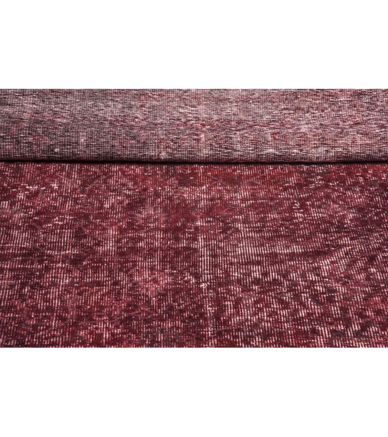 6.6' X 10.1' Ft 203x310 CM  Red Vintage Rug , Turkish Area Rug , Hand Knotted Rug , Kitchen Rug , Office Rug .