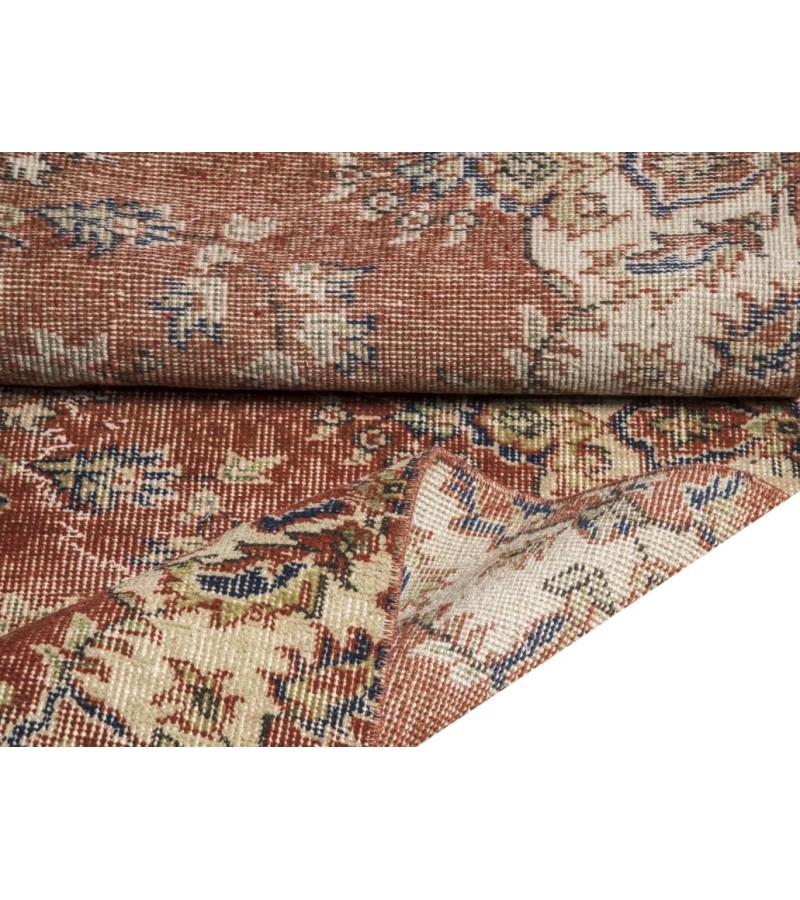 5 X 9 Feet . PErfect Madallion Rug , Copper Color Rug , Turkish Hand KNotted Antique Rug , Living Room Rug , No Repeair PErfect Condition