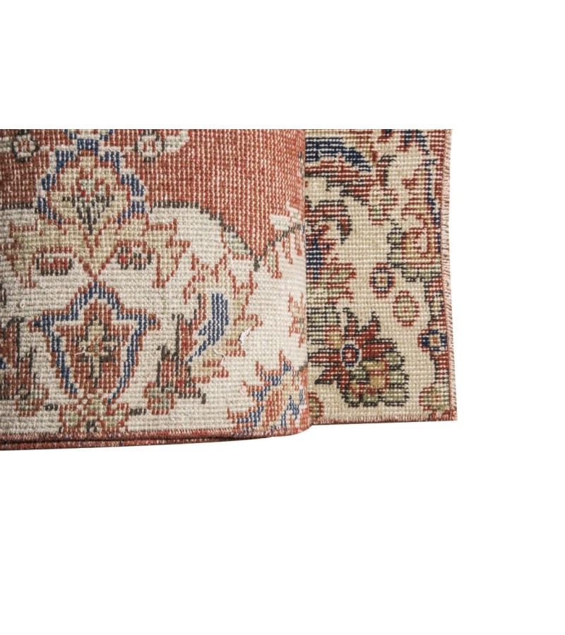 5 X 9 Feet . PErfect Madallion Rug , Copper Color Rug , Turkish Hand KNotted Antique Rug , Living Room Rug , No Repeair PErfect Condition