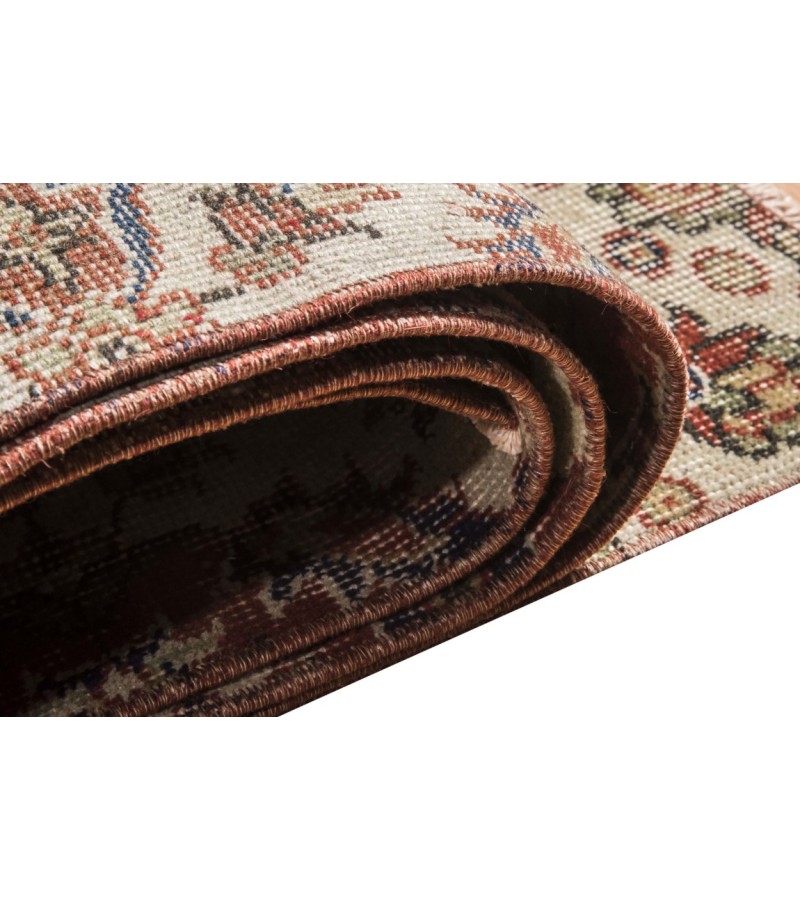 5 X 9 Feet . PErfect Madallion Rug , Copper Color Rug , Turkish Hand KNotted Antique Rug , Living Room Rug , No Repeair PErfect Condition