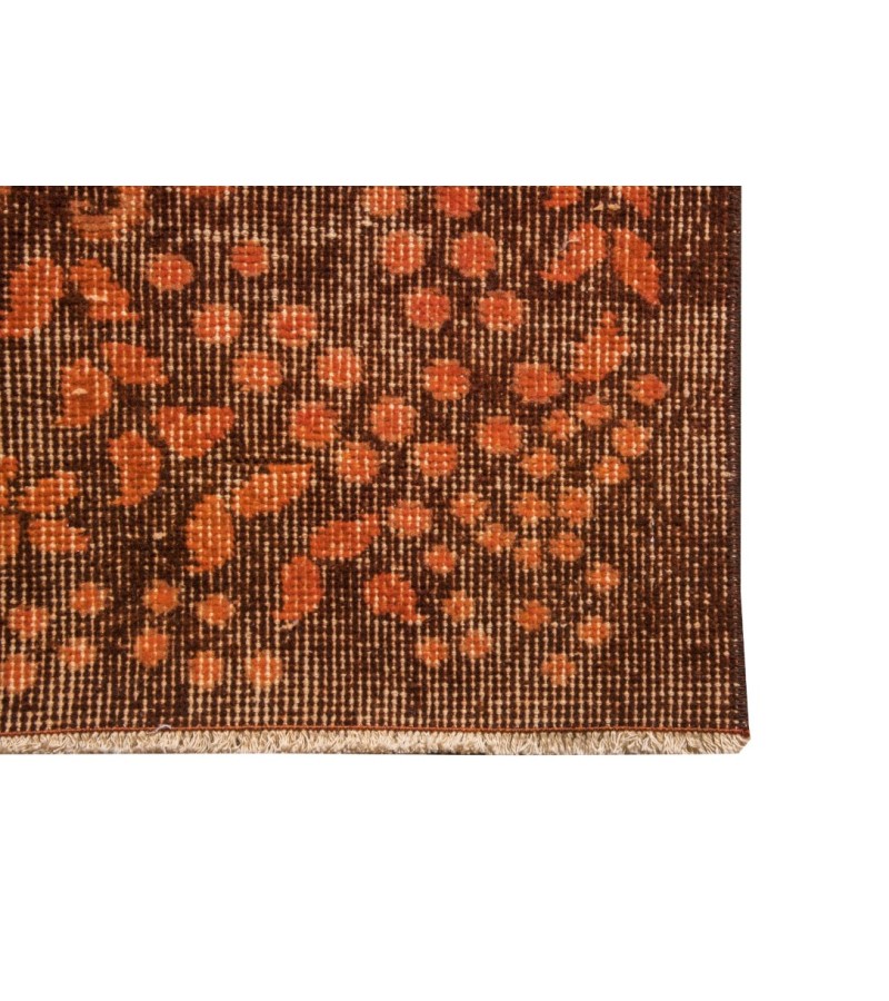 5.7 X 9.2 Ft.. 175x283 cm Orange Color Rug , Living Room Rug , Hand Knotted Rug , Mid-Country Rug Very Good  situation