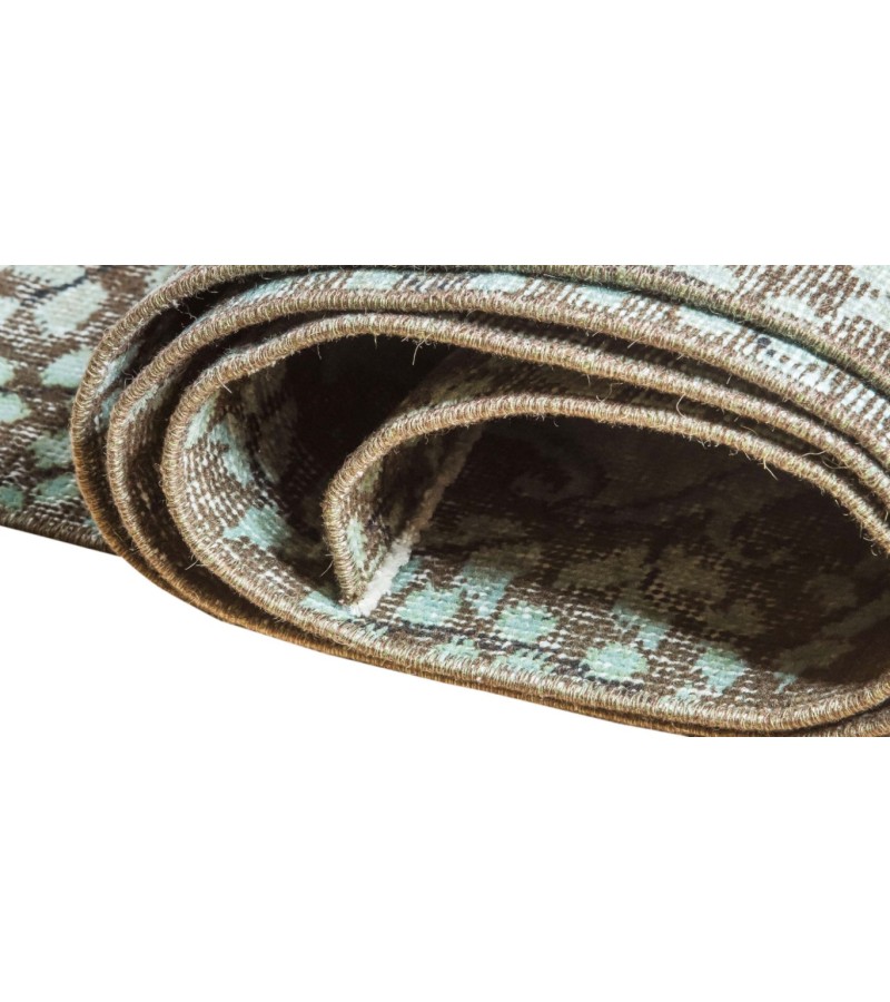 6.2 X 9.2  Ft.. 188x280 cm Vintage Teal Oriental Rug