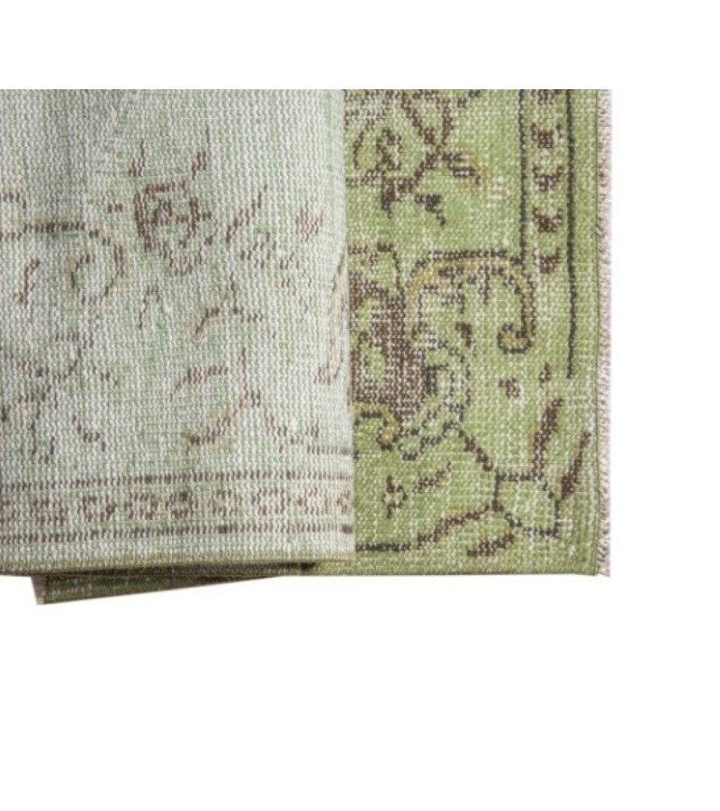 5.1 X 8.7 Ft.. 153x268 cm This is Hand Knotted Rug , Vintage Rug , Green Color Muted Rug 