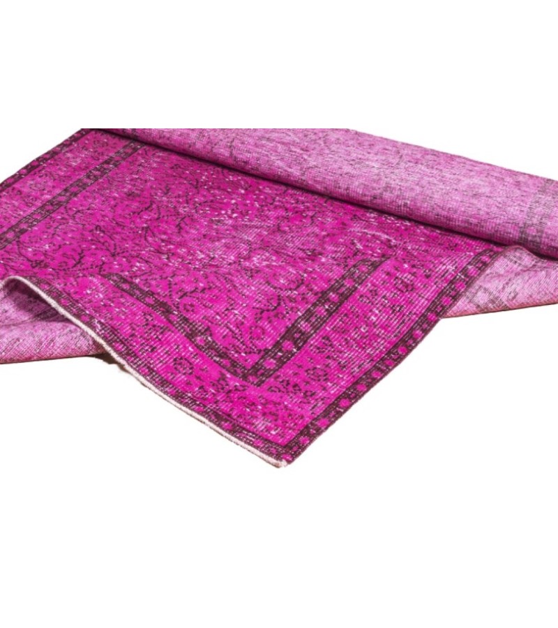 5 X 8.8 Ft.. 151x269 cm Pastel Pink  Colors high Pile Designer rug , Turkish Hand Knotted Rug