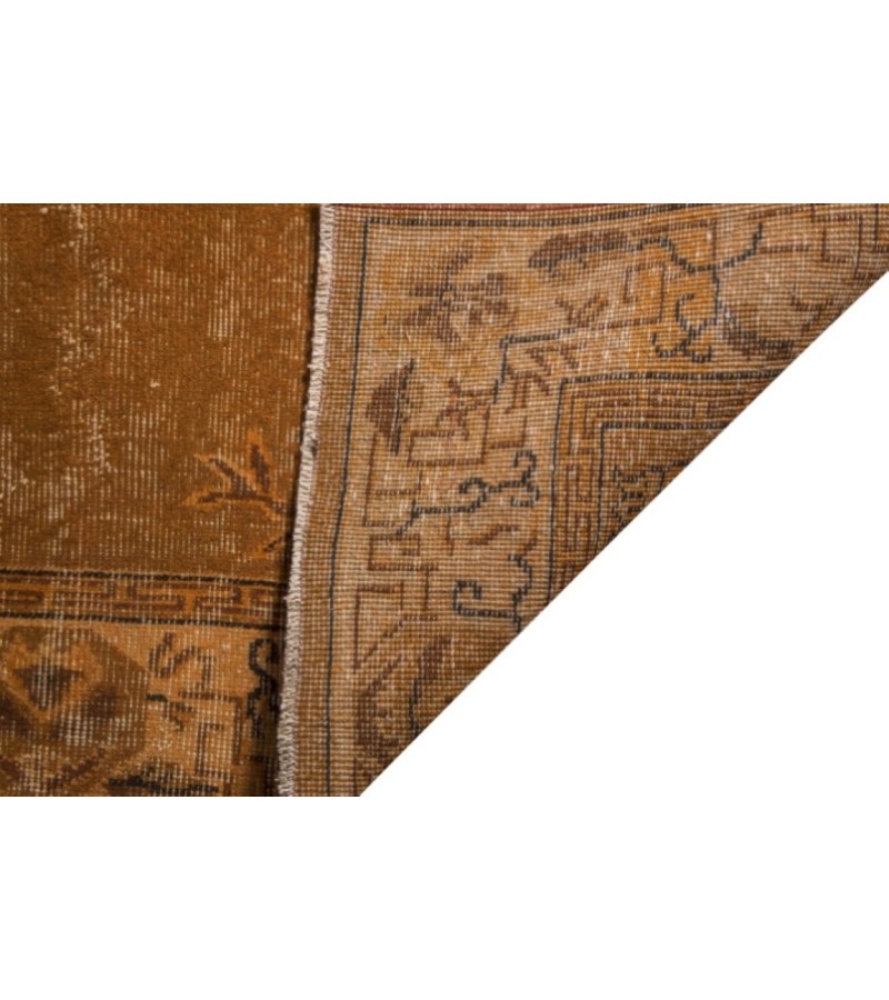 4.7 X 8.4 Ft.. 141x255 cm Orange Kitchen Rug , Decoration Dizayn Rug , Vintage Carpets