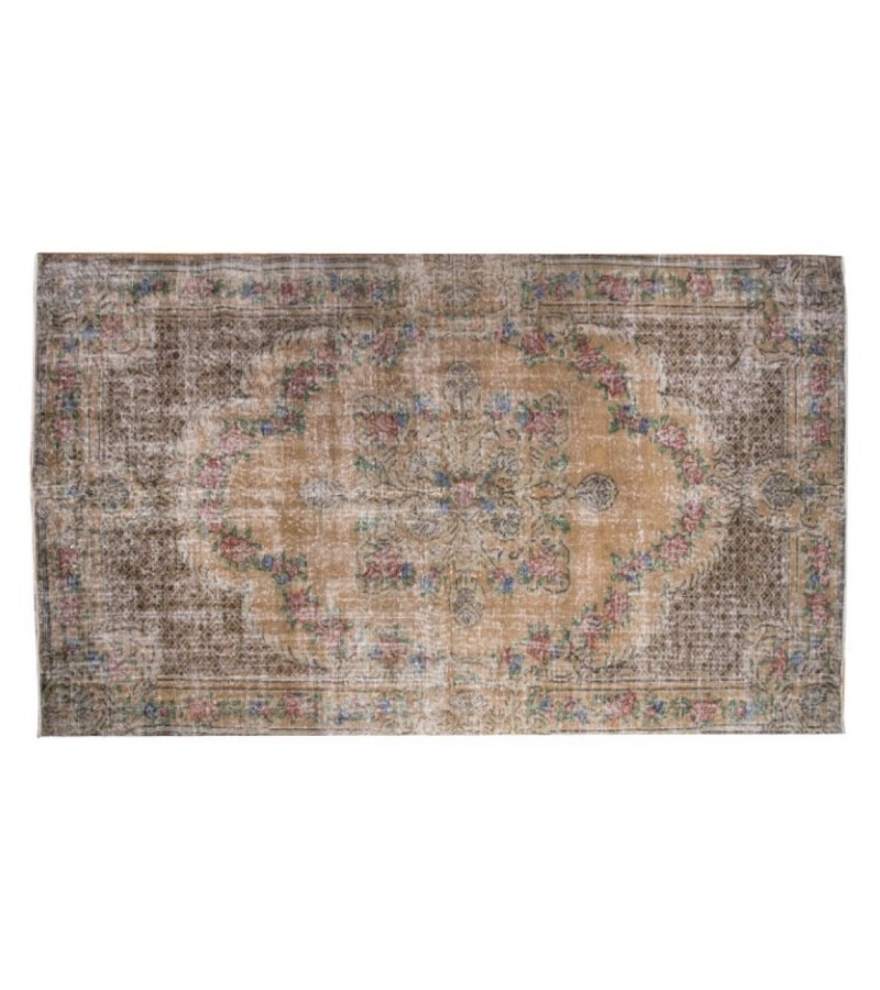Two Colors Rugs Vintage Carpet, Hand Knotted Rug