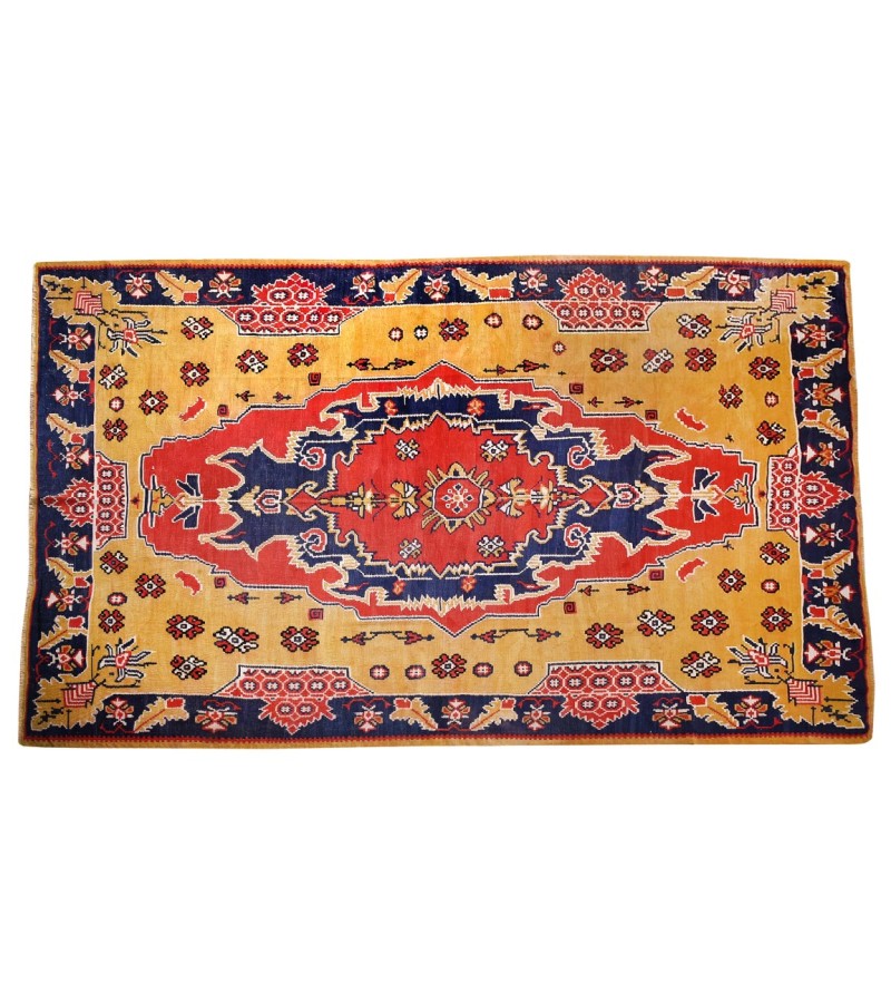 8 X 10 Feet. Turkish Anatolian Carpet , Patterned , Antique Carpet , Hand Woven Carpet , Old Middle  Village Carpet , Unrepaired Excellent Condition