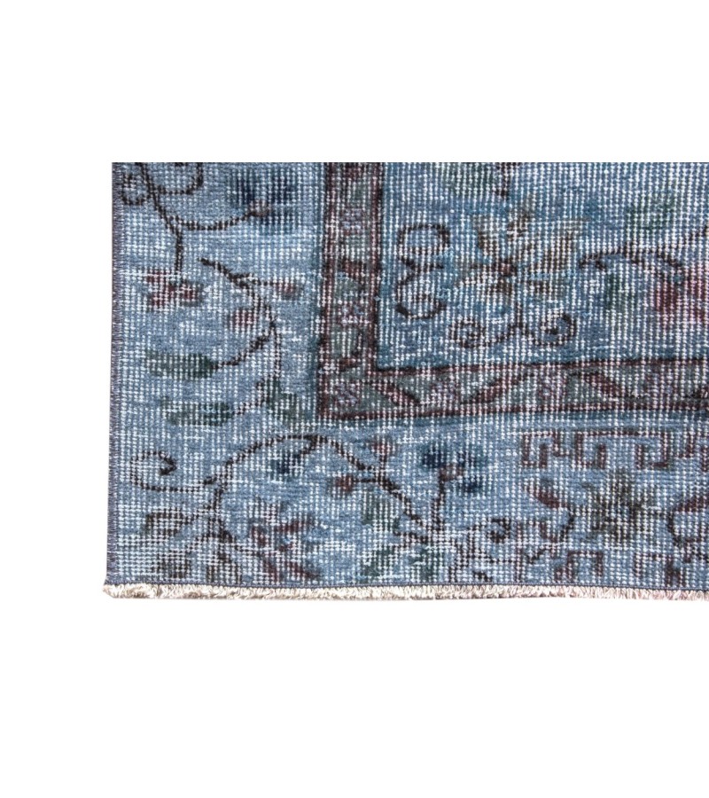 5 X 9 Feet.  Blue Color Madallion  Pattern Rug , Turkish Hand Knotted Area Rug , Living Room Antique Rug , Anatolian Oushak Rug , Persian Rug 