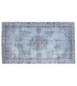 5 X 9 Feet.  Blue Color Madallion  Pattern Rug , Turkish Hand Knotted Area Rug , Living Room Antique Rug , Anatolian Oushak Rug , Persian Rug