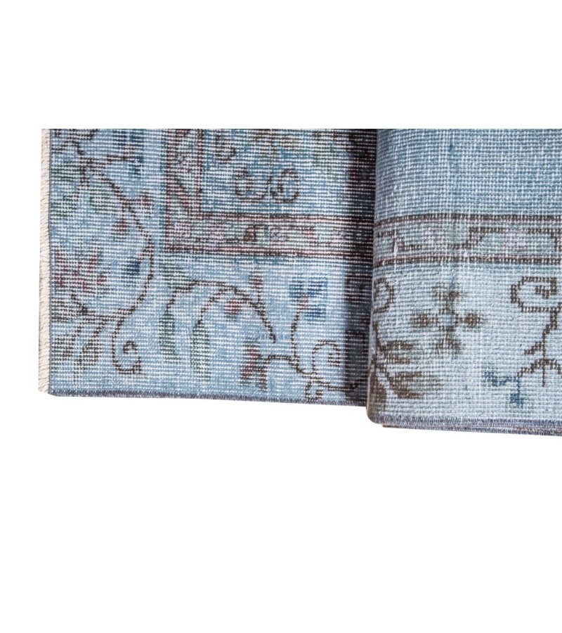 5 X 9 Feet.  Blue Color Madallion  Pattern Rug , Turkish Hand Knotted Area Rug , Living Room Antique Rug , Anatolian Oushak Rug , Persian Rug