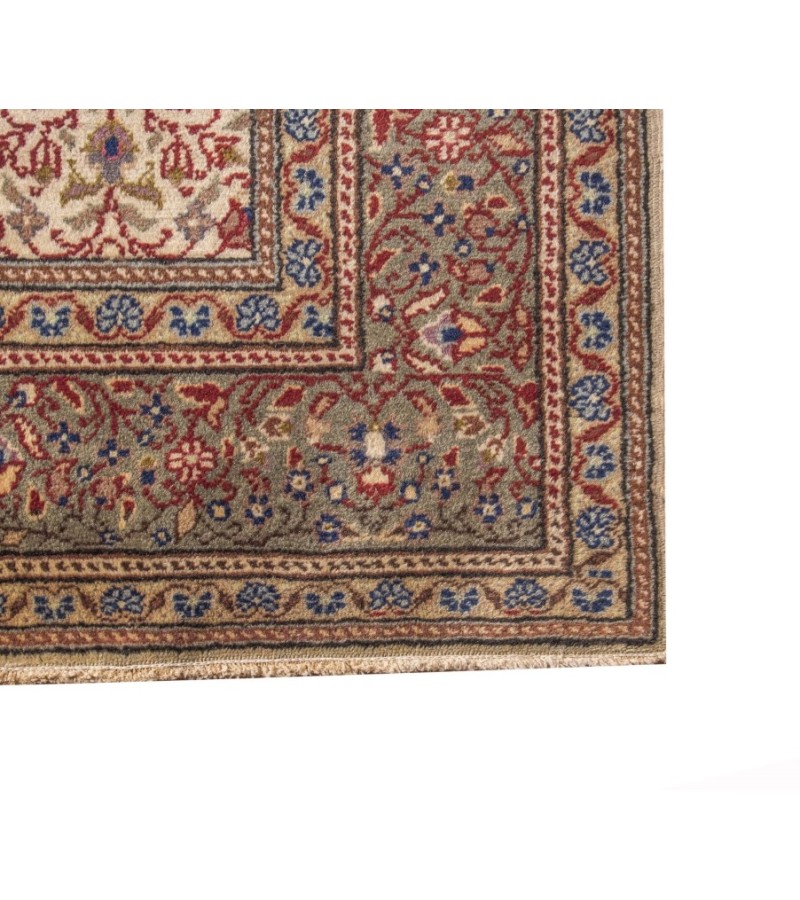 6 X 9 Feet . All over Flower Pattern , Brown in Rainbown Colors Rug , Turkish Hand Knotted Living Room Rug, No Repeair PErfect Condition