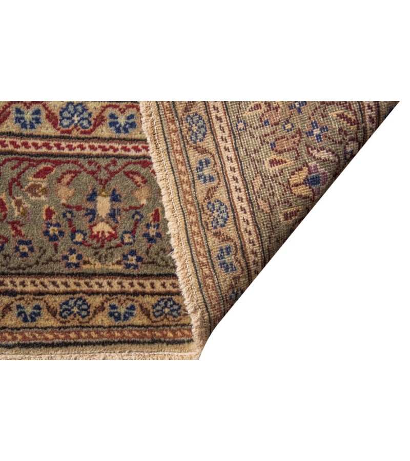 6 X 9 Feet . All over Flower Pattern , Brown in Rainbown Colors Rug , Turkish Hand Knotted Living Room Rug, No Repeair PErfect Condition