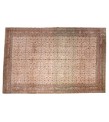 6 X 9 Feet . All over Flower Pattern , Brown in Rainbown Colors Rug , Turkish Hand Knotted Living Room Rug, No Repeair PErfect Condition