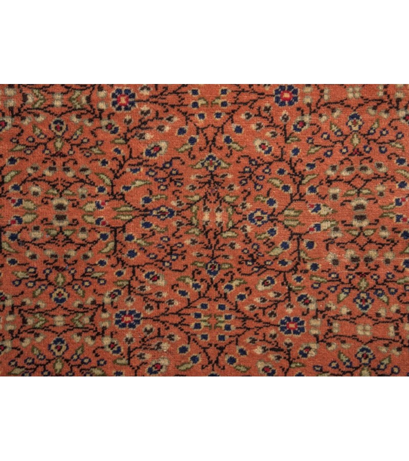 6 X 9 Feet . All over Flower Pattern , Brown in Rainbown Colors Rug , Turkish Hand Knotted Living Room Rug, No Repeair PErfect Condition