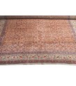 6 X 9 Feet . All over Flower Pattern , Brown in Rainbown Colors Rug , Turkish Hand Knotted Living Room Rug, No Repeair PErfect Condition