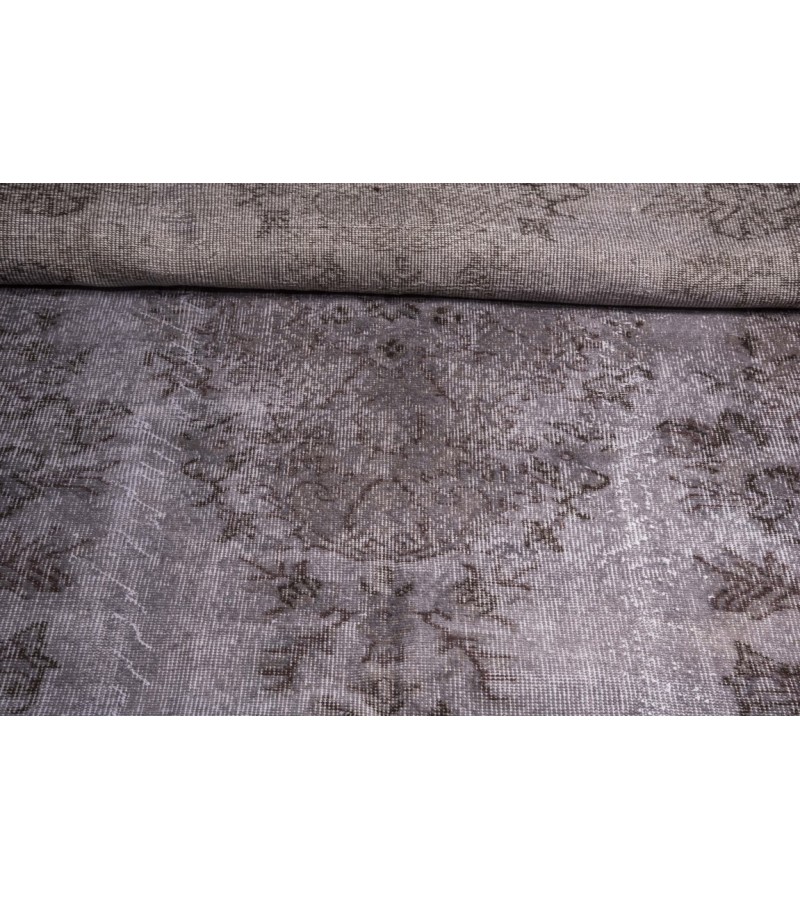 6 X 9 Feet . Flowers PAttern , PErfect Madallion Rug , Gray Color Antique Rug , Turkish Hand KNotted Rug , No Repeair PErfect Condition