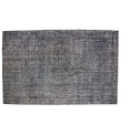 6 X 9 Feet . Anthracite Color Rug , Turkish Hand KNotted Antique Rug , Living Room Anatolian Rug , No Repeair Perfect condition