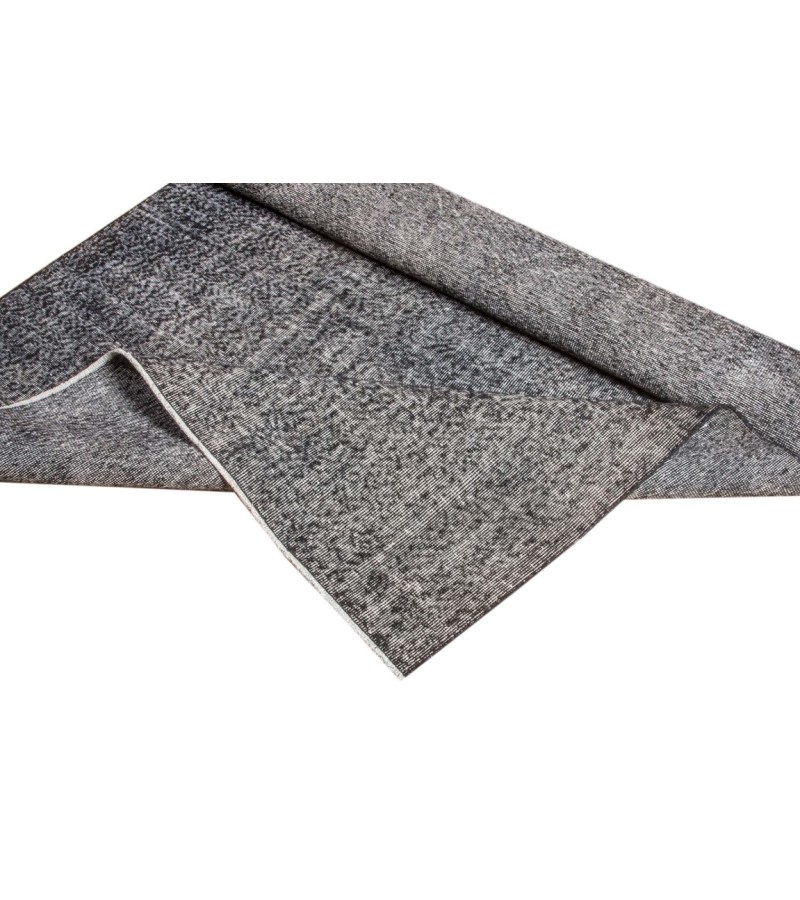 6 X 9 Feet . Anthracite Color Rug , Turkish Hand KNotted Antique Rug , Living Room Anatolian Rug , No Repeair Perfect condition