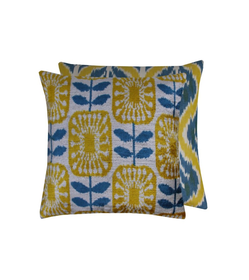 1.6 X 1.6 Feet . Turkish Anatolian Geometric Pillow, Striped Wool Pillow, Oushak Pillow, Kilim Rug Pillow, Boho Antique Pillow , Velvet Pillow