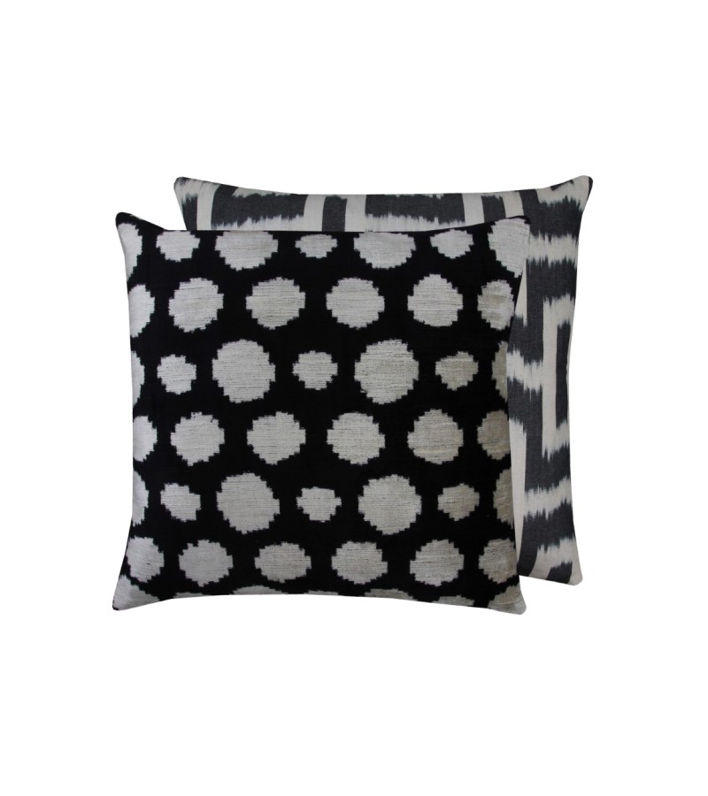 1.6 X 1.6 Feet . Turkish Anatolian Geometric Pillow, Striped Wool Pillow, Oushak Pillow, Kilim Rug Pillow, Boho Antique Pillow , Silk  Velvet Pillow 