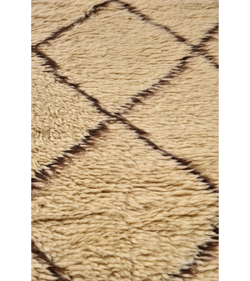 5X9 Feet . Modern Carpet, Turkish Shaggy Tulu rug ,handmade shaggy rug , Oversize Beige in Brown Details Colors high Pile Designer rug