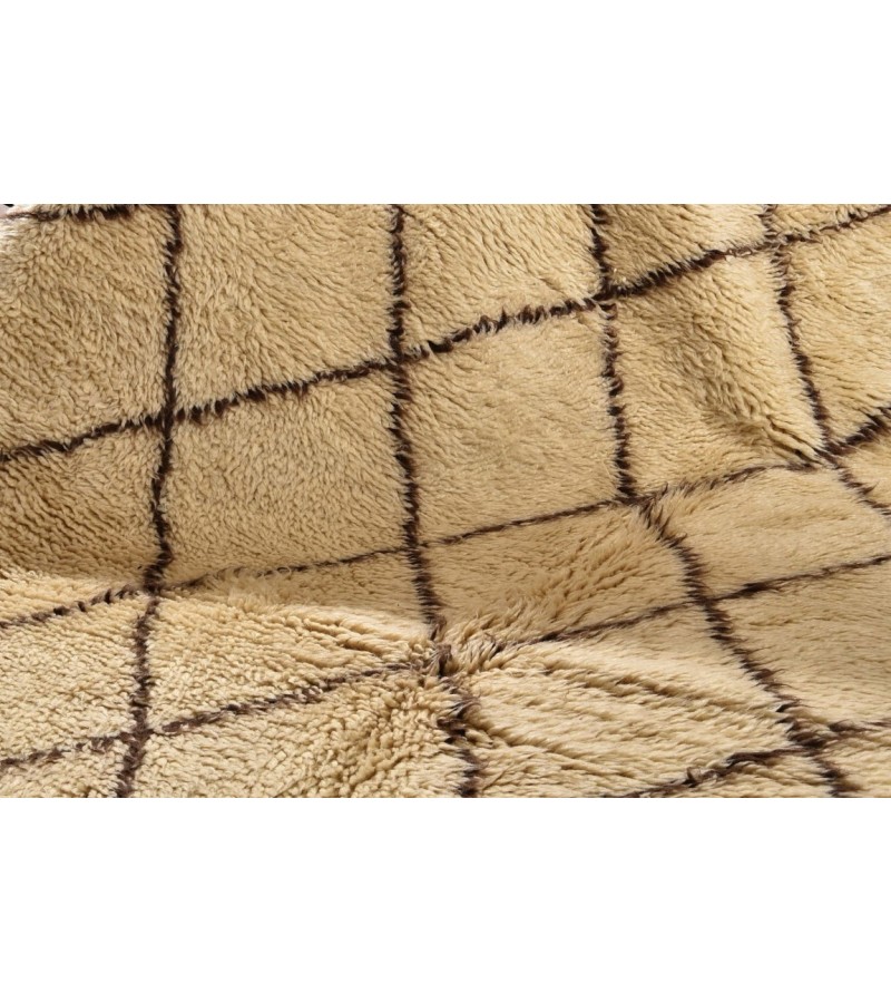 5X9 Feet . Modern Carpet, Turkish Shaggy Tulu rug ,handmade shaggy rug , Oversize Beige in Brown Details Colors high Pile Designer rug