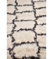 7X10 Feet . Modern Carpet, Turkish Shaggy Tulu rug ,handmade shaggy rug , Oversize Beige in Black details Colors high Pile Designer rug